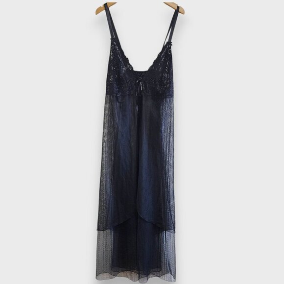 torrid Dresses & Skirts - Vintage Torrid Black Lace Layered Sheer Lingerie Maxi Dress Plus Size 3X